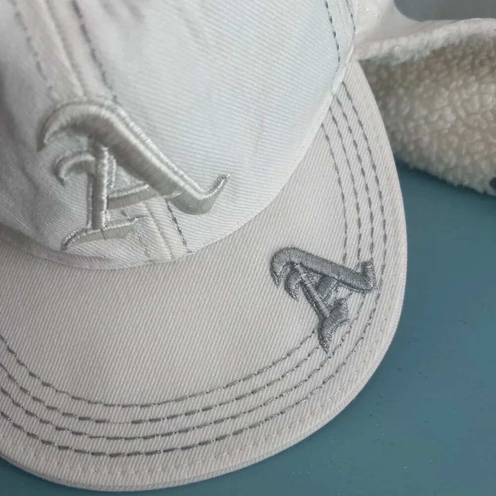 Pit Bull Atlanta Script A Fleece Lined Trapper Hat Baseball Cap Ear Flaps